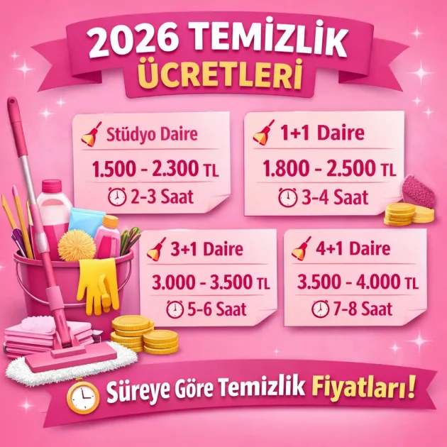 2026 Temizlik Fiyatları Güncellendi: Süreye Göre Temizlik Dönemi Başladı