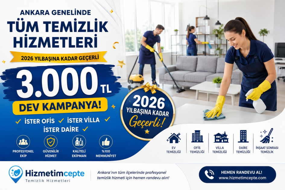 Ankara Villa Temizliği | Profesyonel Villa Temizlik Hizmeti 2026